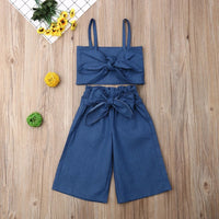 Girl's blouse with denim
