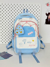 Simple And Lightweight Large Capacity Contrast Color Backpack