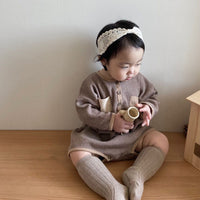 Spring And Autumn Waffle Jumpsuit Double Pocket Trendy Cute Onesie Japanese Romper Romper Romper