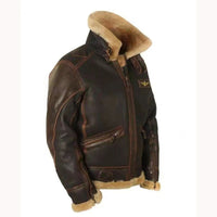 Autumn And Winter Brown Lapel Zipper And Pocket Zipper Regular Youth Casual Jacket