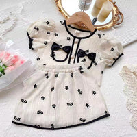 Sweet Style Suit Children's Trendy Short Sleeve Two-piece Set