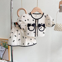 Sweet Style Suit Children's Trendy Short Sleeve Two-piece Set