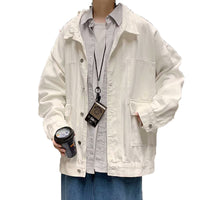 White Denim Style Ins Loose All-matching Top Korean Fashion Casual Workwear Jacket
