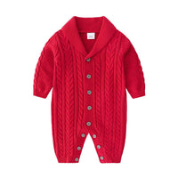 Cotton knit romper jumpsuit