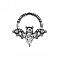 Halloween Punk Bat Nose Stud Ornament