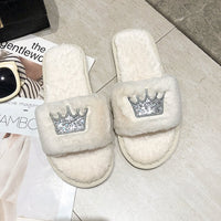 Slip on slippers for women with soft bottom in autumn