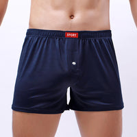 Loose Men's Underwear Breathable Fabric Silky Boxers