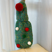Autumn And Winter Warm Christmas Hooded Woolen Vest Dog Pet Sweater