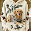 Womens Digital-Print Hoodie In Solid Color Simple Design