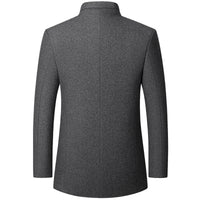 Standing Collar Middle-aged Men's Woolen Jacket Men's Zhongshan Suit