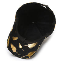 Bronzing Feather Peaked Cap Men's Outdoor Sports Sun-proof Hat Baseball Cap