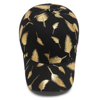 Bronzing Feather Peaked Cap Men's Outdoor Sports Sun-proof Hat Baseball Cap