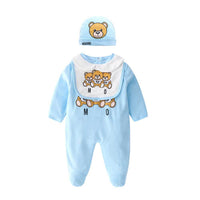 Newborn Printed Bear One-piece Romper
