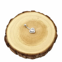 European And American Mini Zircon Small Love Heart-shaped Navel Stud