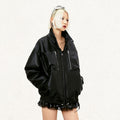 Women's American-style Vintage Leather Coat
