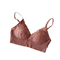 French Style Nude Feel Lace Triangle Cup Underwear Women's Bra