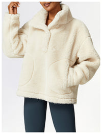 Winter Outdoors Fitness Exercise Polar Fleece Jacket Top Coat