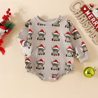 Baby Old Head Christmas Printed Romper