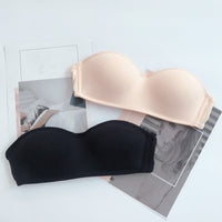 Gathered non-slip lingerie bra