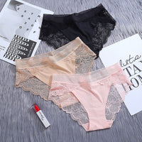 Women's Traceless Mid Waist Ice Silk Underwear