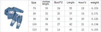 Boy's White Suit Bear Embroidered Round Neck Sweater Two-piece Set