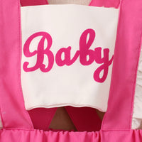 Summer Sleeveless Vest Letter Printing Siamese Split Skirt