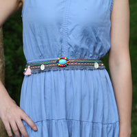 Geometric Shell Woven Slim Waist Belt Women's Waist Chain