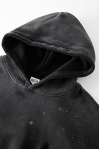 Splash-ink Washed Damaged Thickened Hoodie Sweater For Men And Women