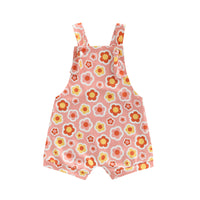 Baby Floral Suspender Polyester Shorts