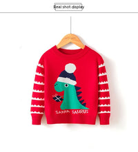 Autumn And Winter Christmas Dinosaur Boys Baby Cartoon Bottoming Sweater
