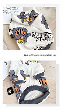 Spring And Autumn Pet Sweater Casual Clothing Graffiti Jacket