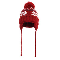 Autumn And Winter Christmas Fur Ball Snowflake Warm Hat Ear Protection Sweet
