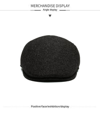Outdoor Cycling Warm Short Brim Beret Middle-aged And Elderly Men Ear Protection Advance Hats