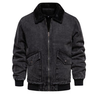 Autumn And Winter New Fleece-lined Denim Coat Jacket