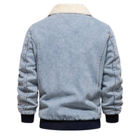 Autumn And Winter New Fleece-lined Denim Coat Jacket