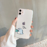 Compatible with Apple , Couple Phone Case Transparent Tpu Soft Case