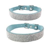 Adjustable Suede Leather Dog Collar Leash Set