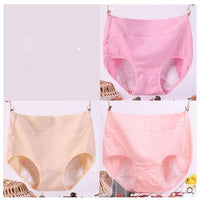 Large size physiological underwear female menstrual period leak-proof cotton high waist section fat mm plus fertilizer to increase aunt''s fake health pants