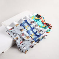 Men's Ice Silk Printed Loose And Cute Cartoon Underwear