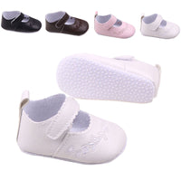 Leather Toddler Girl Crib Shoes