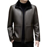 Men's Fashion Velvet Padded Fur Jacket