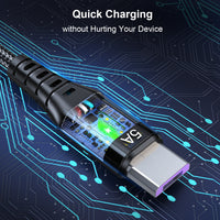 Braided Data Cable With Light For Android
