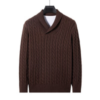Youth Men's Long-sleeved Pullover Slim V-neck Sweater