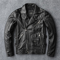 Slim Fit Soft First Layer Cowhide Biker's Leather Jacket