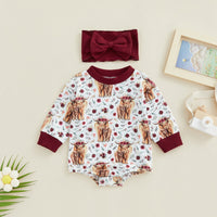 Jumpsuit European And American Baby Girl Cartoon Animal Print Long-sleeve Jumpsuit Romper