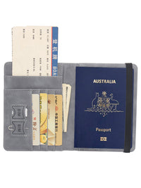 Anti-magnetic Australia Passport Case Multiple Card Slots Rubber Band Strap Passport Jacket