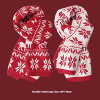New Year Gift Red Lovers Wild Plaid Warm Wool Scarf