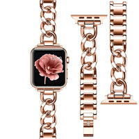 Single Row Denim Chain Metal Watch Band