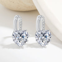 Women's High-End Light-Luxury Silver Heart Ear Clips