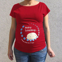 European And American Maternity Short-sleeved T-shirt Gray Plus Size Women's Clothing